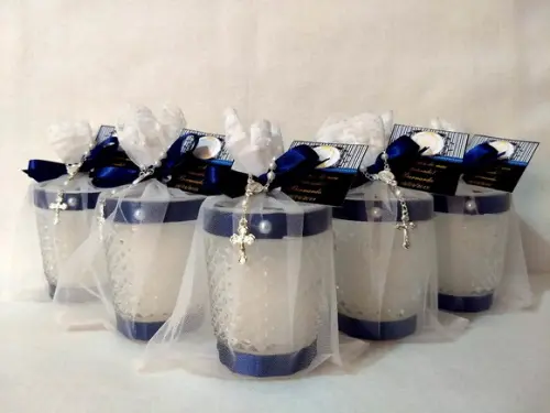 Vela perfumada Lembrancinha Batizado Bico de Jaca