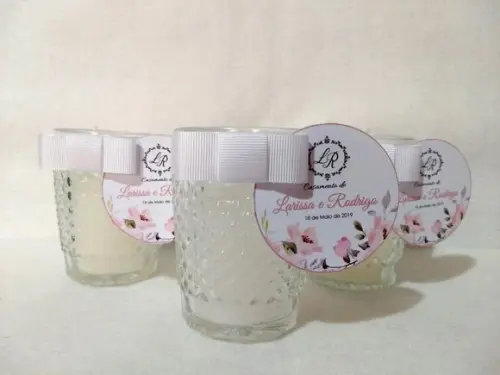 Vela perfumada Lembrancinha Casamento Bico de Jaca