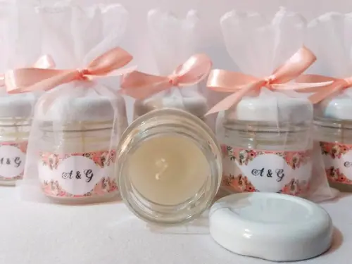 Vela Perfumada Personalizada para Casamento