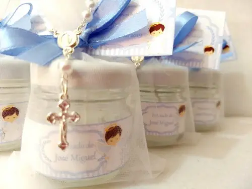Vela personalizada lembrancinha Batizado/Eucaristia/Crisma