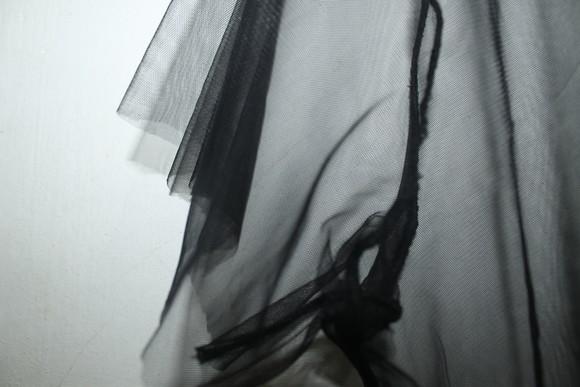 Blusa de tule preto básico ( até o tamanho 60+)