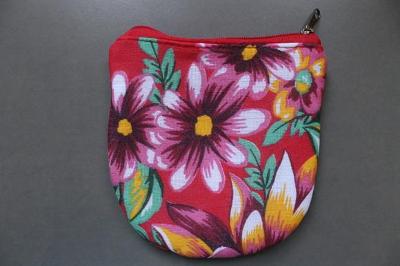 porta moedas de chita floral (preço unitario)