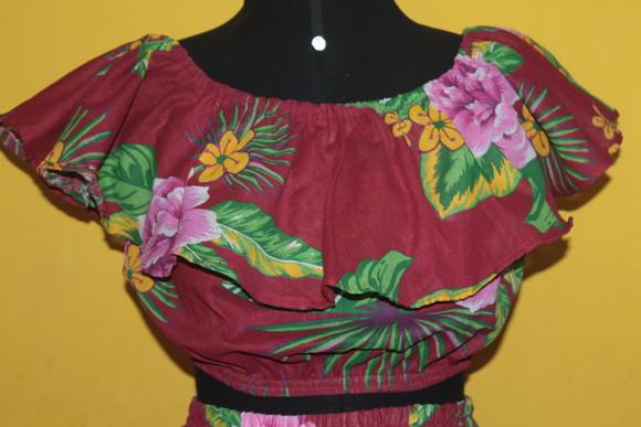 Top ciganinha de chita