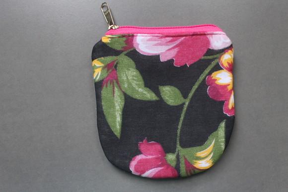 porta moedas de chita floral (preço unitario)