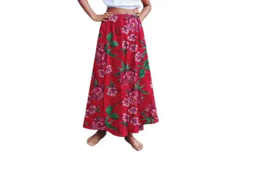 Saia Longa Meio Gode Chita Infantil - Festa Junina Verão