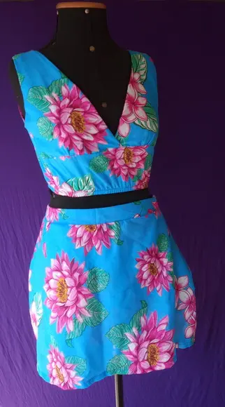 Saia + Top de Chita((estampas Disponíveis Por Mensagem)