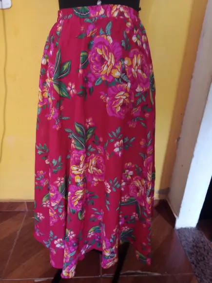 Saia meio gode longa chita 12 (do 36 ao 60)