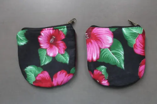 porta moedas de chita