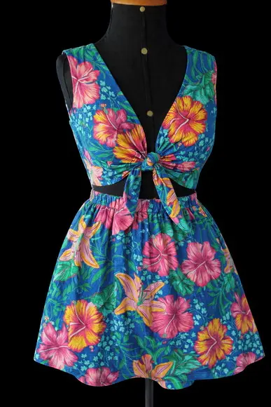 Saia+ Top Chita 100% Algodão Floral | até G3 | Carnaval