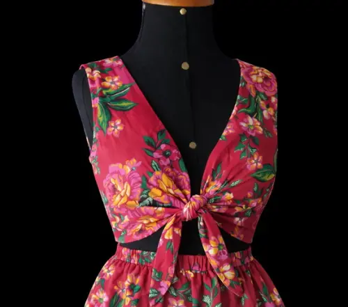 Top cropped de Chita s (até t.60)estampa esgotada