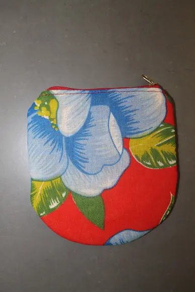 porta moedas de chita