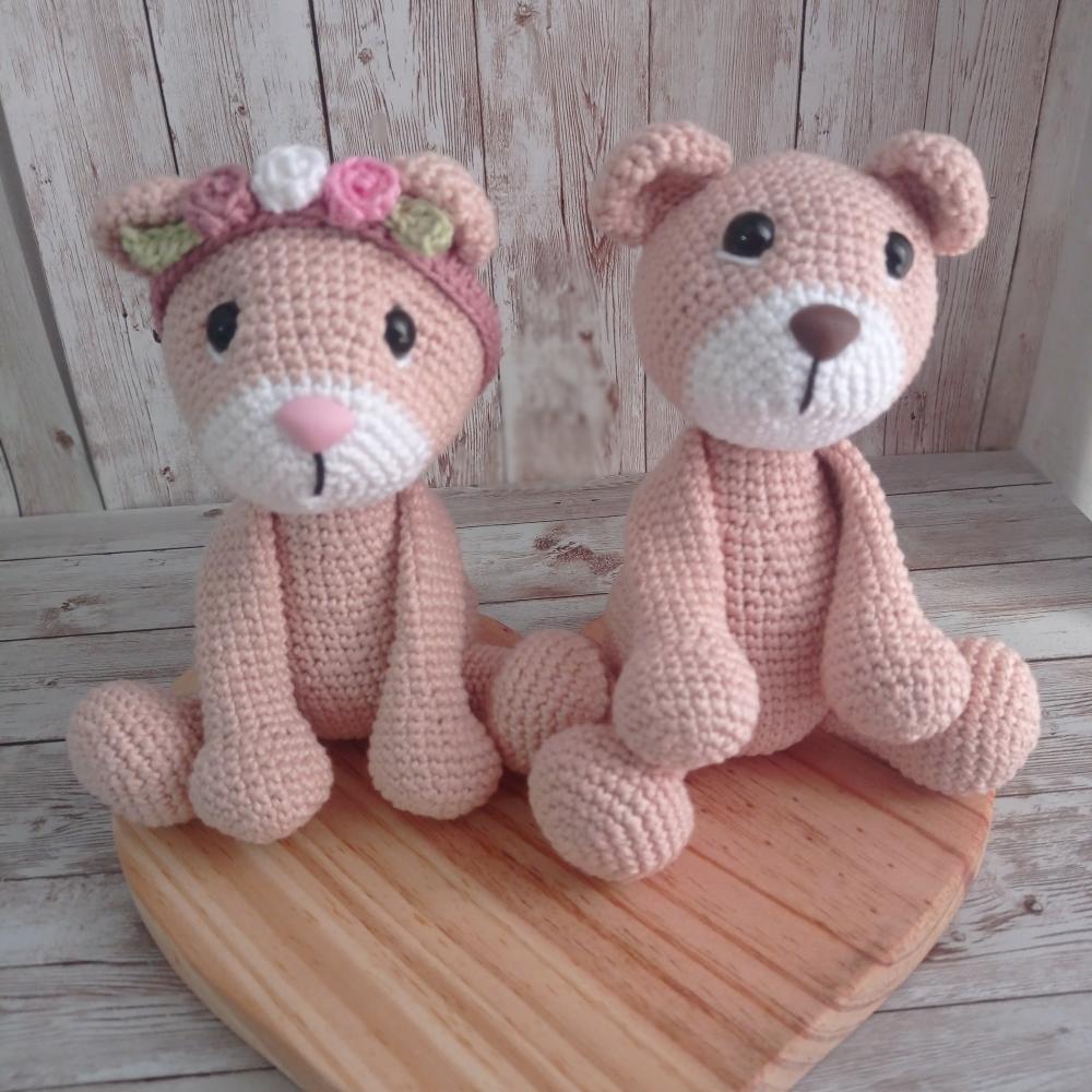 Casal de ursinhos - amigurumi