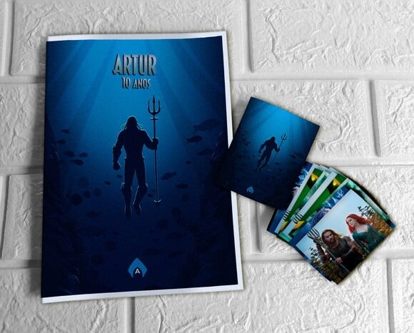 Álbum de Figurinhas Aquaman