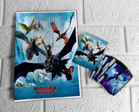 Álbum de Figurinhas Como Treinar o Seu Dragão
