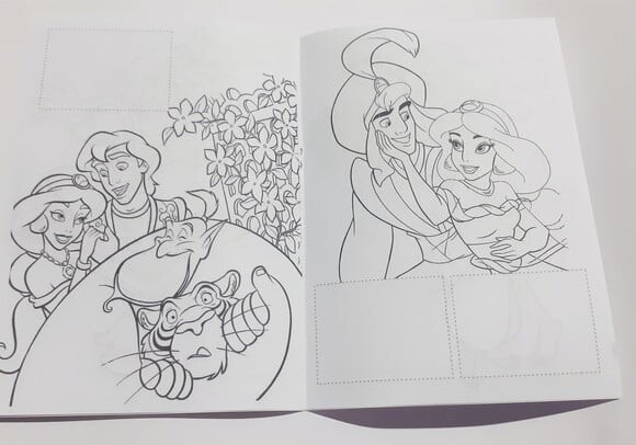 Álbum de Figurinhas Jasmine e Aladdin