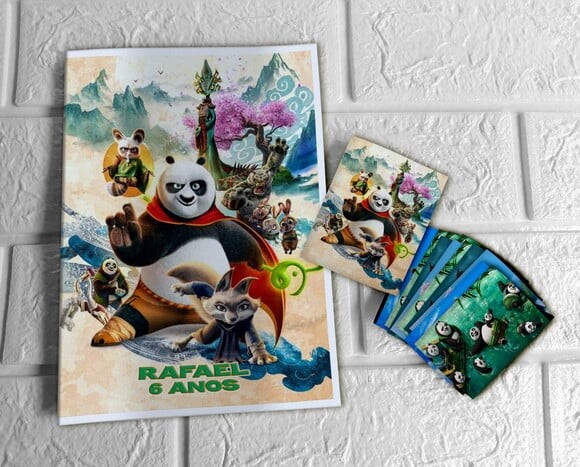 Álbum de Figurinhas Kung Fu Panda