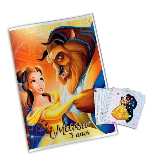 Álbum de Figurinhas Metalizadas a Bela e a Fera