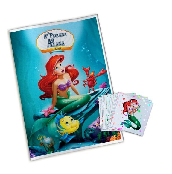 Álbum de Figurinhas Metalizadas a Pequena Sereia