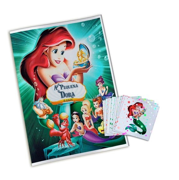 Álbum de Figurinhas Metalizadas a Pequena Sereia