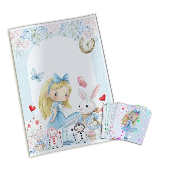 Álbum de Figurinhas Metalizadas Alice no País das Maravilhas