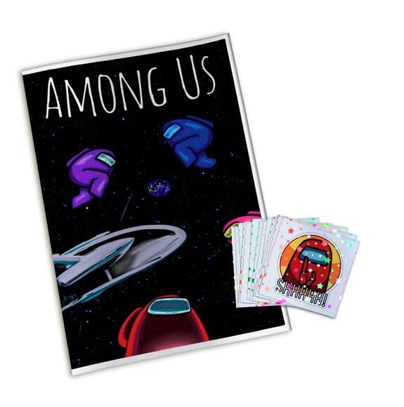 Álbum de Figurinhas Metalizadas Among Us