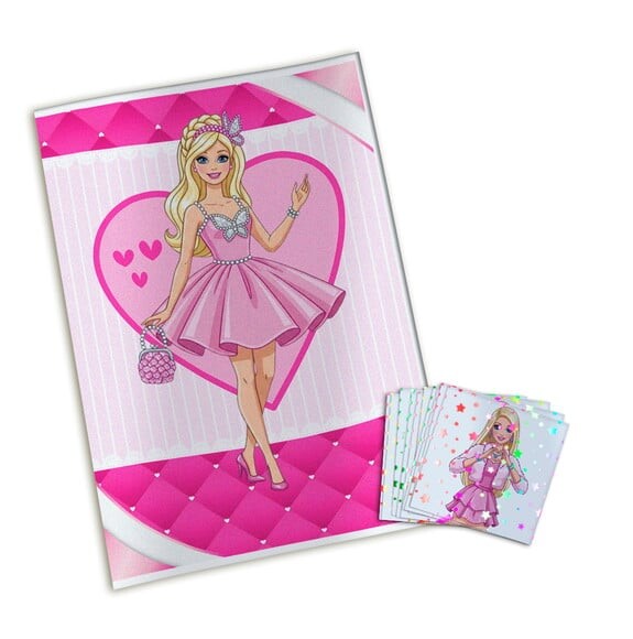 Álbum de Figurinhas Metalizadas Barbie