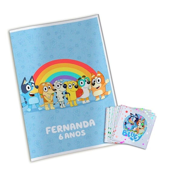 Álbum de Figurinhas Metalizadas Bluey