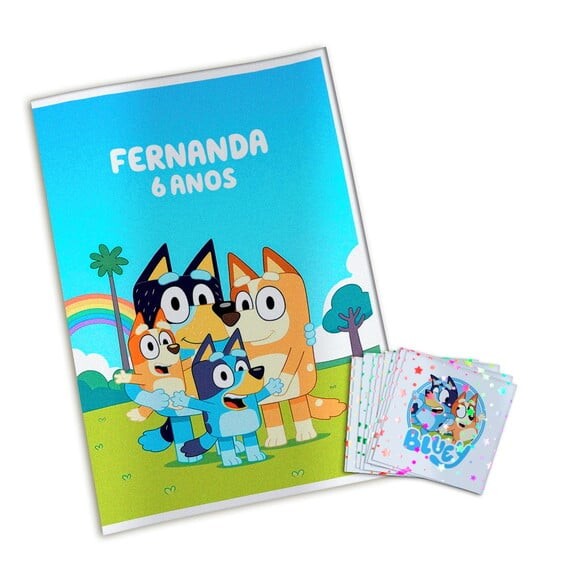 Álbum de Figurinhas Metalizadas Bluey