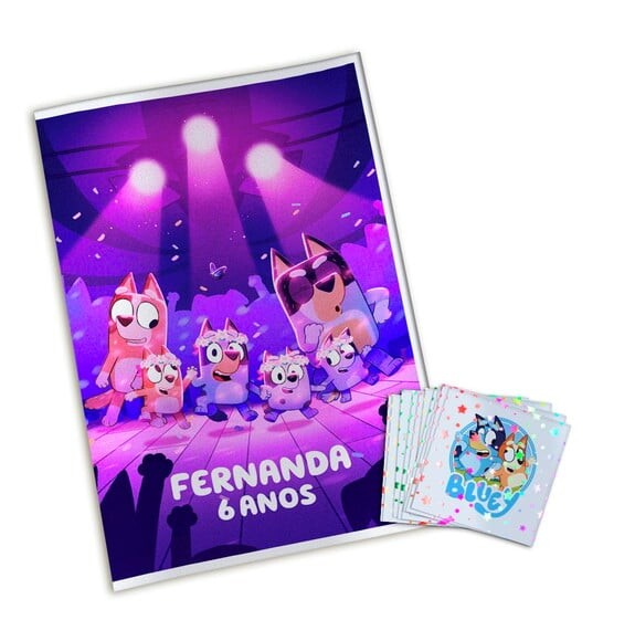 Álbum de Figurinhas Metalizadas Bluey