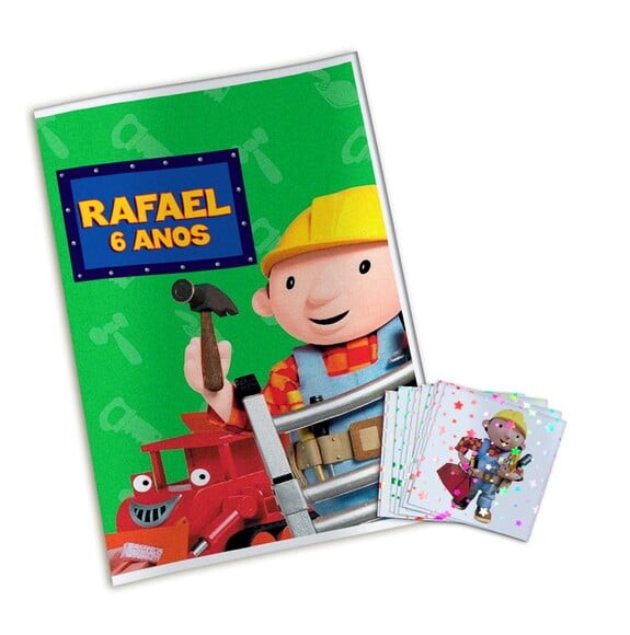 Álbum de Figurinhas Metalizadas Bob o Construtor