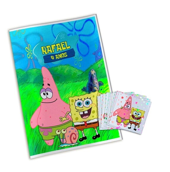 Álbum de Figurinhas Metalizadas Bob Esponja