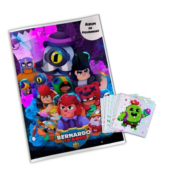 Álbum de Figurinhas Metalizadas Brawl Stars