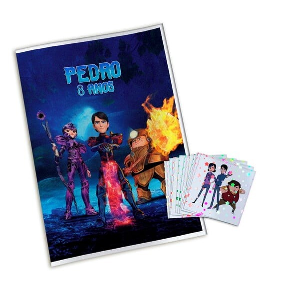 Álbum de Figurinhas Metalizadas Caçadores de Trolls