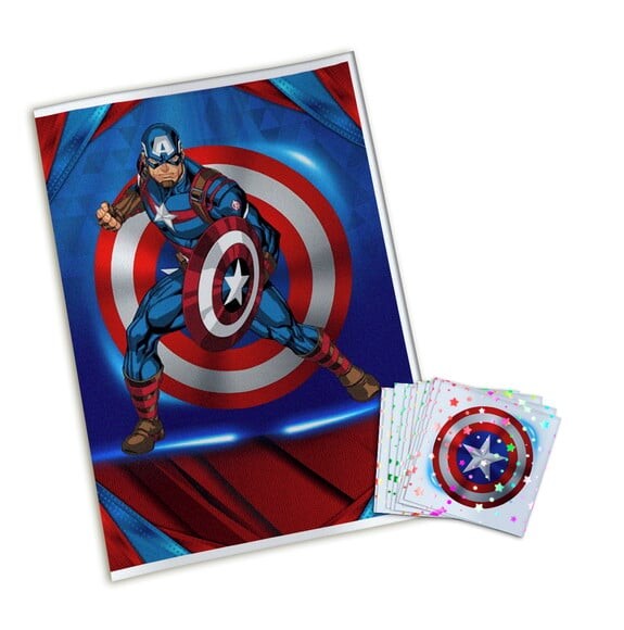 Álbum de Figurinhas Metalizadas Capitão América