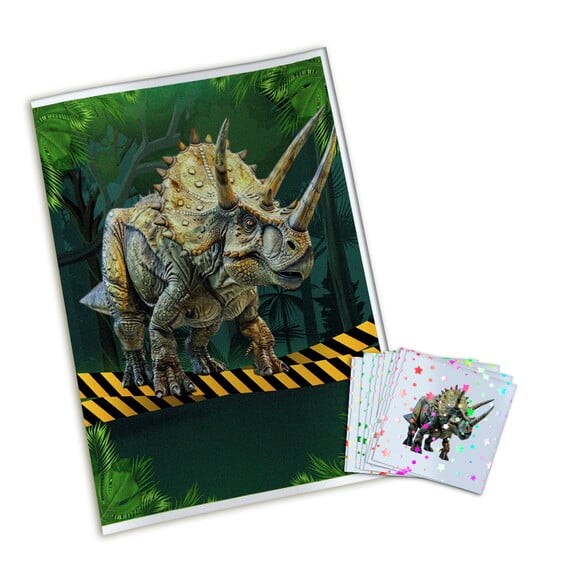 Álbum de Figurinhas Metalizadas Dinossauros