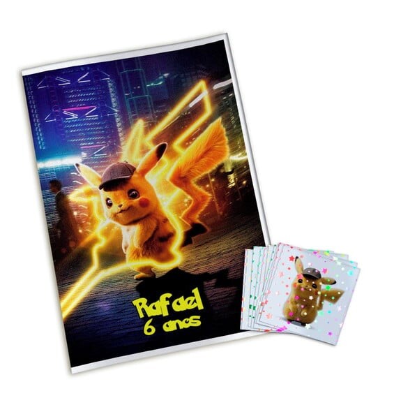 Álbum de Figurinhas Metalizadas Detetive Pikachu