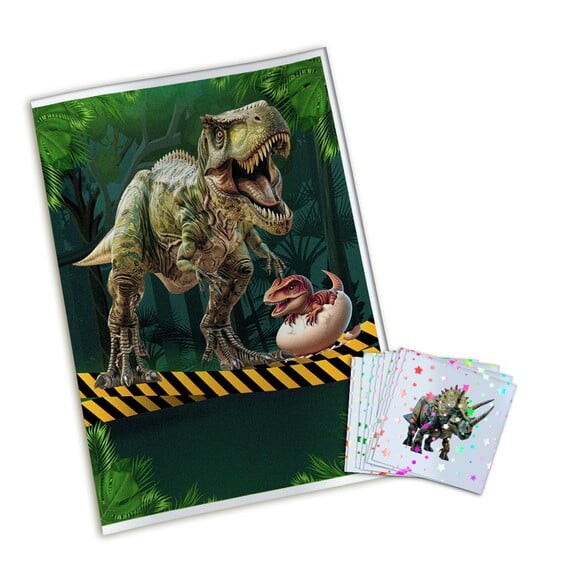 Álbum de Figurinhas Metalizadas Dinossauros