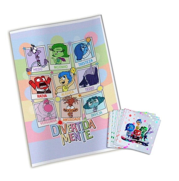Álbum de Figurinhas Metalizadas Divertida Mente 2