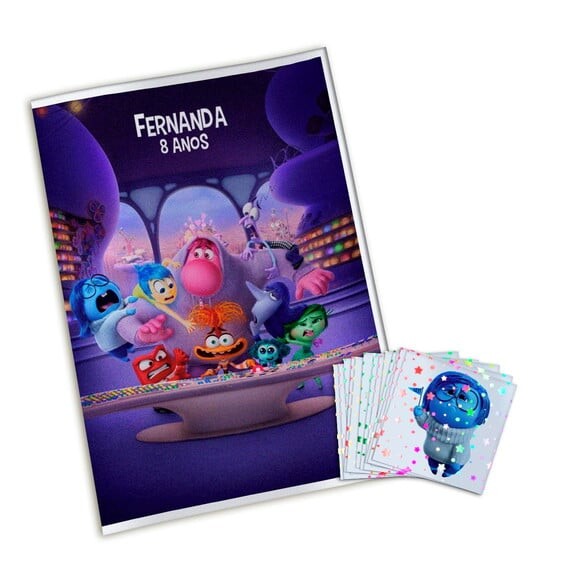 Álbum de Figurinhas Metalizadas Divertida Mente 2