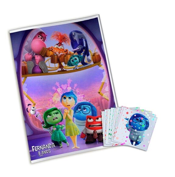 Álbum de Figurinhas Metalizadas Divertida Mente 2