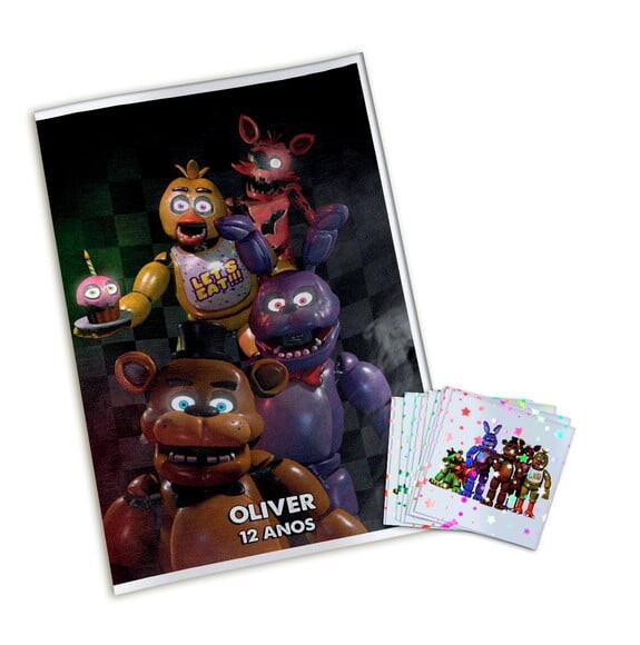 Álbum de Figurinhas Metalizadas Five Nights At Freddy's