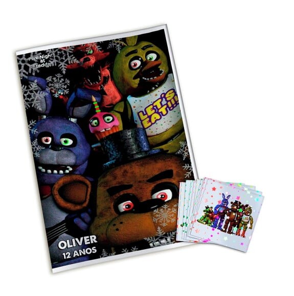 Álbum de Figurinhas Metalizadas Five Nights At Freddy's