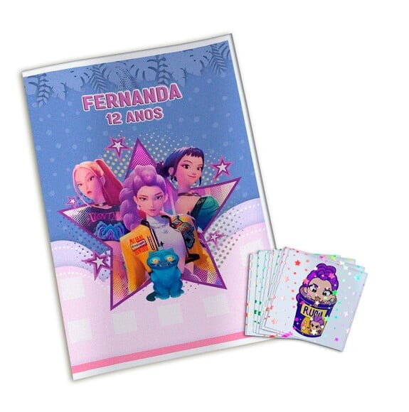Álbum de Figurinhas Metalizadas Guerreiras do K-pop
