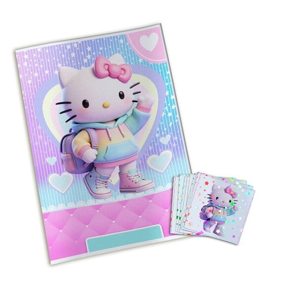 Álbum de Figurinhas Metalizadas Hello Kitty