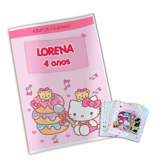 Álbum de Figurinhas Metalizadas Hello Kitty