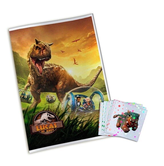 Álbum de Figurinhas Metalizadas Jurassic World Acampamento