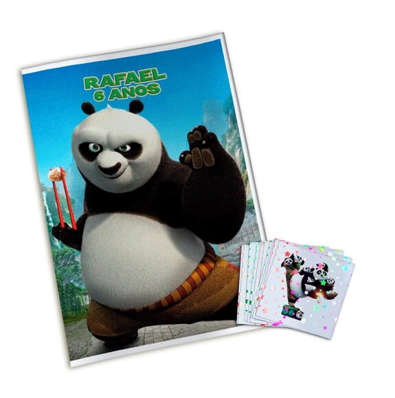 Álbum de Figurinhas Metalizadas Kung Fu Panda