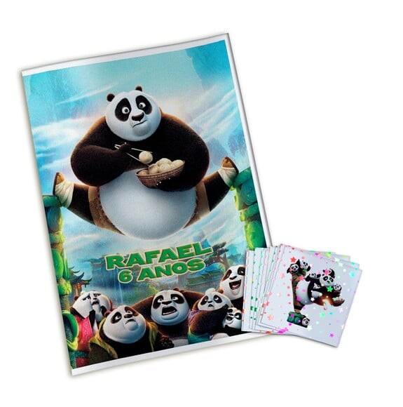 Álbum de Figurinhas Metalizadas Kung Fu Panda