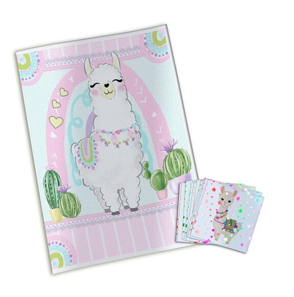 Álbum de Figurinhas Metalizadas Lhama
