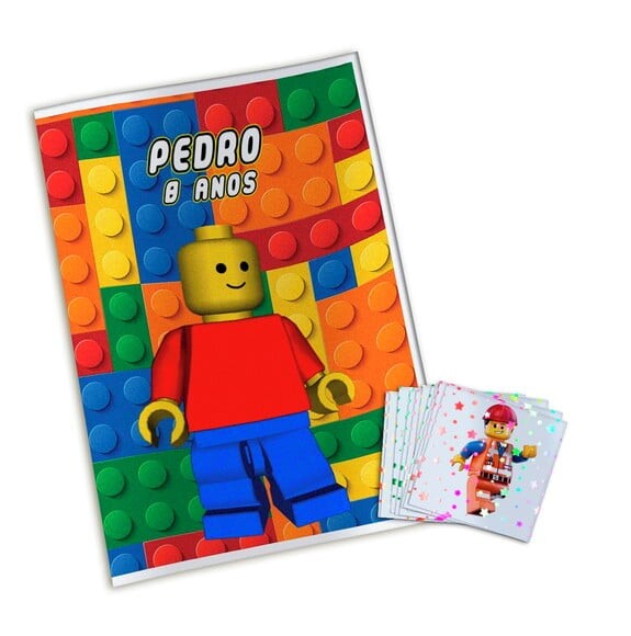 Álbum de Figurinhas Metalizadas Lego